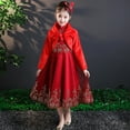 thumbnail image 5 of Kids Princess Thicken Plush Wraps Shawl Flower Girls Long Sleeve Bolero Shrug Ca, 5 of 19