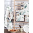 thumbnail image 2 of Easter Bunny Kitchen Dish Towels for Drying Dishes Set of 2, Green Eucalyptus Leaves Spring Flowers Country Waffle Weave Microfiber Hand Tea Bathroom Towels Quick Dry & Absorbent Towel 15.7x23.6, 2 of 7