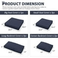 thumbnail image 2 of Snubbull 9 Pcs Outdoor Patio Cushion Covers with 4 Size, Waterproof & Zippered, Navy, 2 of 7