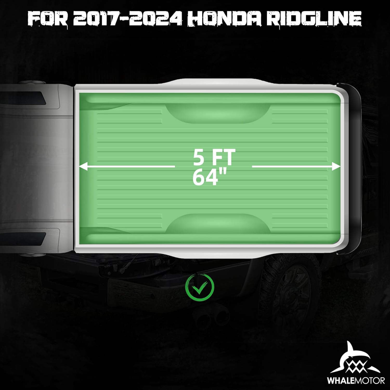 5ft Hard 3-Fold FRP Truck Tonneau Cover for 2017-2026 Honda Ridgeline Short Bed