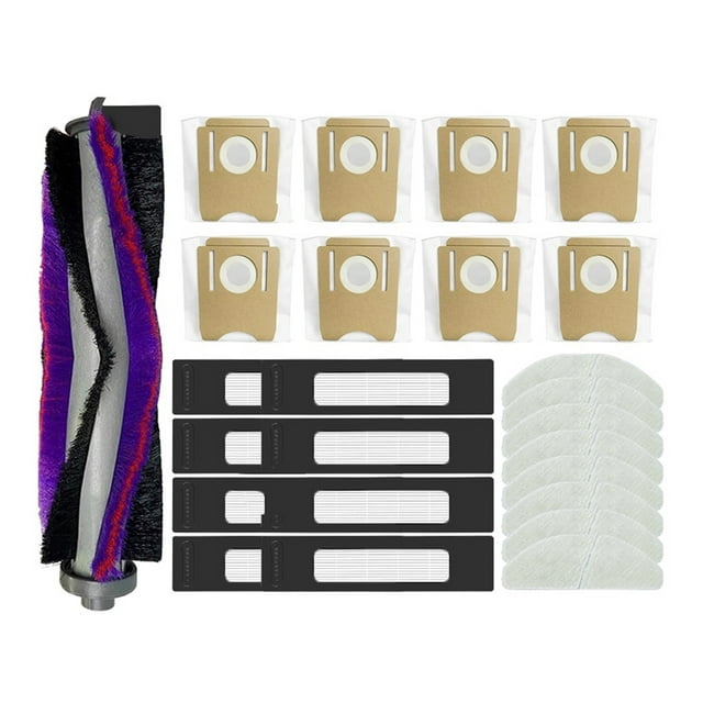 Compatible avec Compatible avec Midea S8+ Plus, CLIEN T24, ThinkAir RV50 Pro Pièces de Rechange Accessoires Brosse Principale Latérale Filtre Vadrouille Sac à Poussière