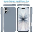 thumbnail image 5 of For Apple iphone 17 Case Silicone Cover, Tekcoo Shockproof Rugged Soft Gel Rubber Ultra Slim Protective Cover Anti-Scratch Microfiber Lining Cute Phone Case for Apple iphone 17 - Gray, 5 of 10