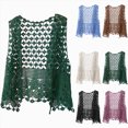 thumbnail image 4 of ZIXKCGDSE Lightweight Cardigans for Women Summer Vest Fashion Hollow Knitted Open Front Top Size One Size, 4 of 4
