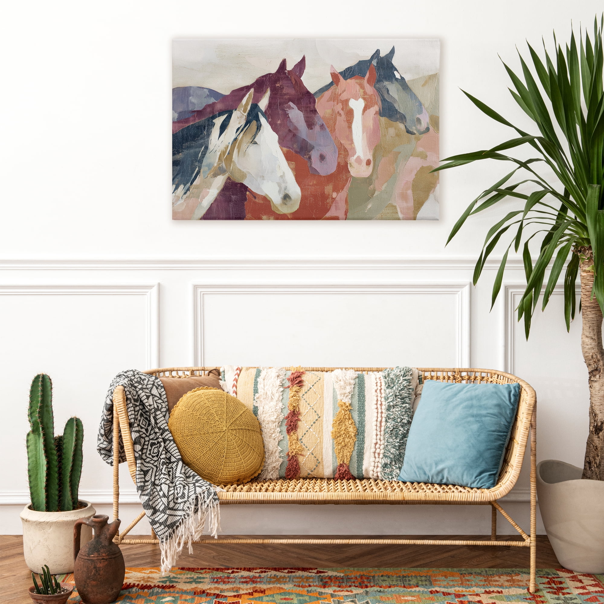 Stupell Industries Calm Horses Abstraction Canvas Wall Art, design by Chromatic Storm Studio