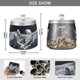 thumbnail image 2 of Yayeee Ashtray with Lid for Cigarette Smokeless Stainless Steel Home Ash Holder, Astronaut with Beer, 2 of 7