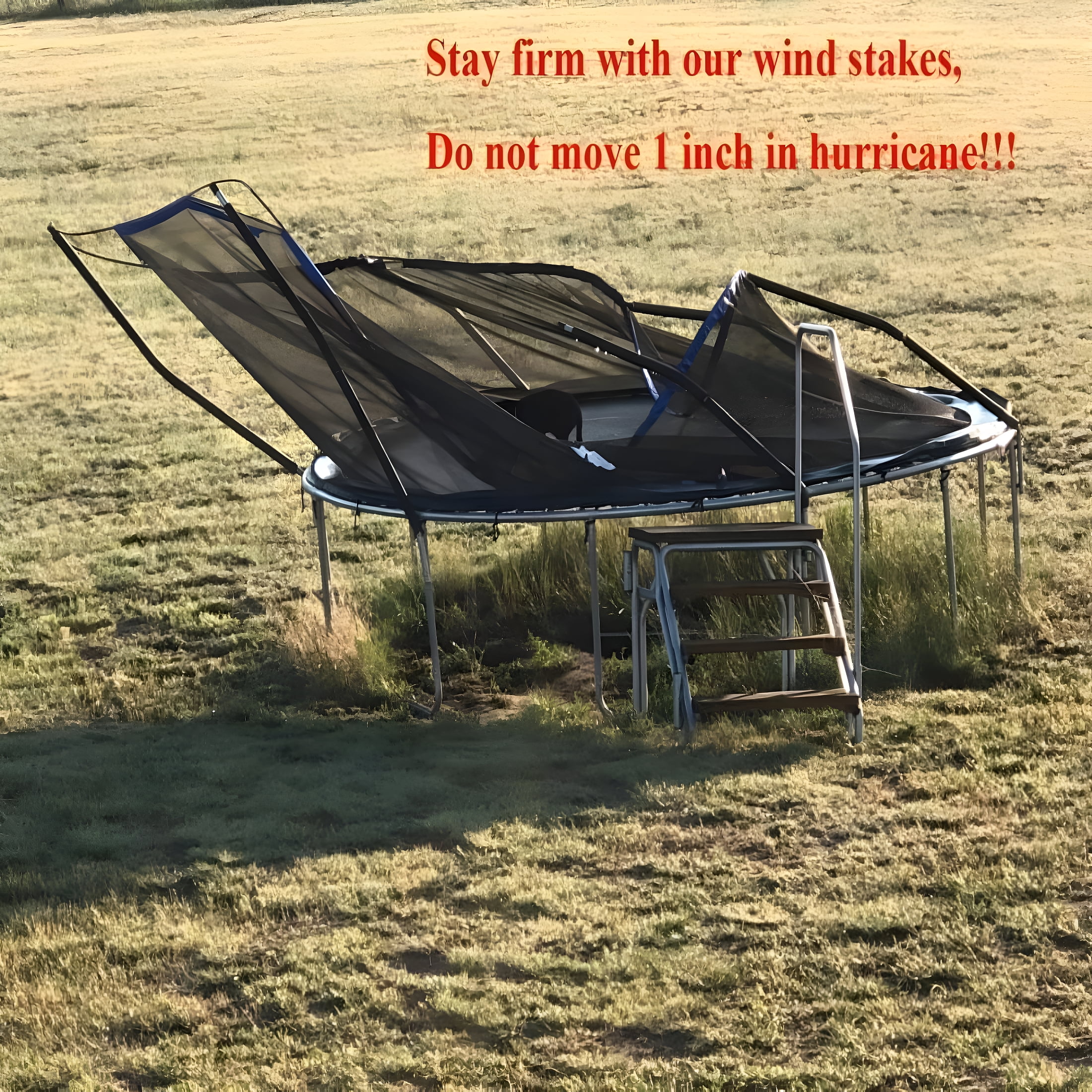 ZHZFKQ Trampolines Wind Stakes Heavy Duty U Type Sharp Ends Safety Ground Anchor Galvanized Steel for Soccer Goals, Camping Tents and Huge Garden Decoration - 8pcs
