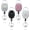 White + Pink + Ab Clour + Black, variant on 4PCS Badge Holder Retractable Clip with Bling Rhinestones Crystal, Sparkly Badge Reel with Belt Clip and Key Ring (White + Pink + Blue + Violet)