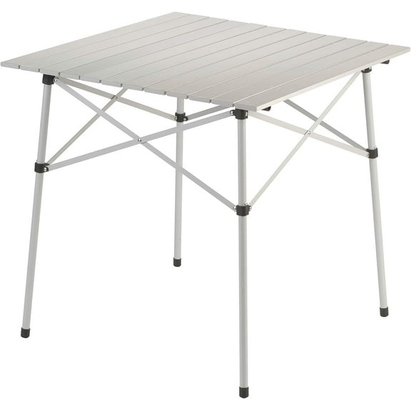 Outdoor Folding Table, Sturdy Aluminum Table with Snap-Together Design, Seats 4 & Carry Bag Included