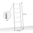 thumbnail image 7 of Fionafurn 64in(H) Blanket Ladder, Modern Wood Rack Farmhouse Ladder Shelf for Blankets,5-Tier White, 7 of 7
