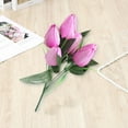 thumbnail image 4 of Washranp Artificial Tulip Flower,UV Resistant 6-Heads Faux Silk Cloth Bouquet with Stems Wedding Home Decoration, 4 of 4