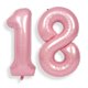 thumbnail image 1 of Globos de aluminio con números de helio para fiesta de cumpleaños número 18 de SUWEN, color rosa, 1 of 1