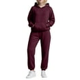 thumbnail image 5 of Women's Oversized Hoodie & Sweatpants Set - Cozy Matching Loungewear Tracksuit with Kangaroo Pocket, 5 of 6