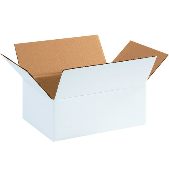 The Packaging Wholesalers Corrugated Boxes 11 3/4" x 8 3/4" x 4 3/4" White 25/Bundle BS110804W
