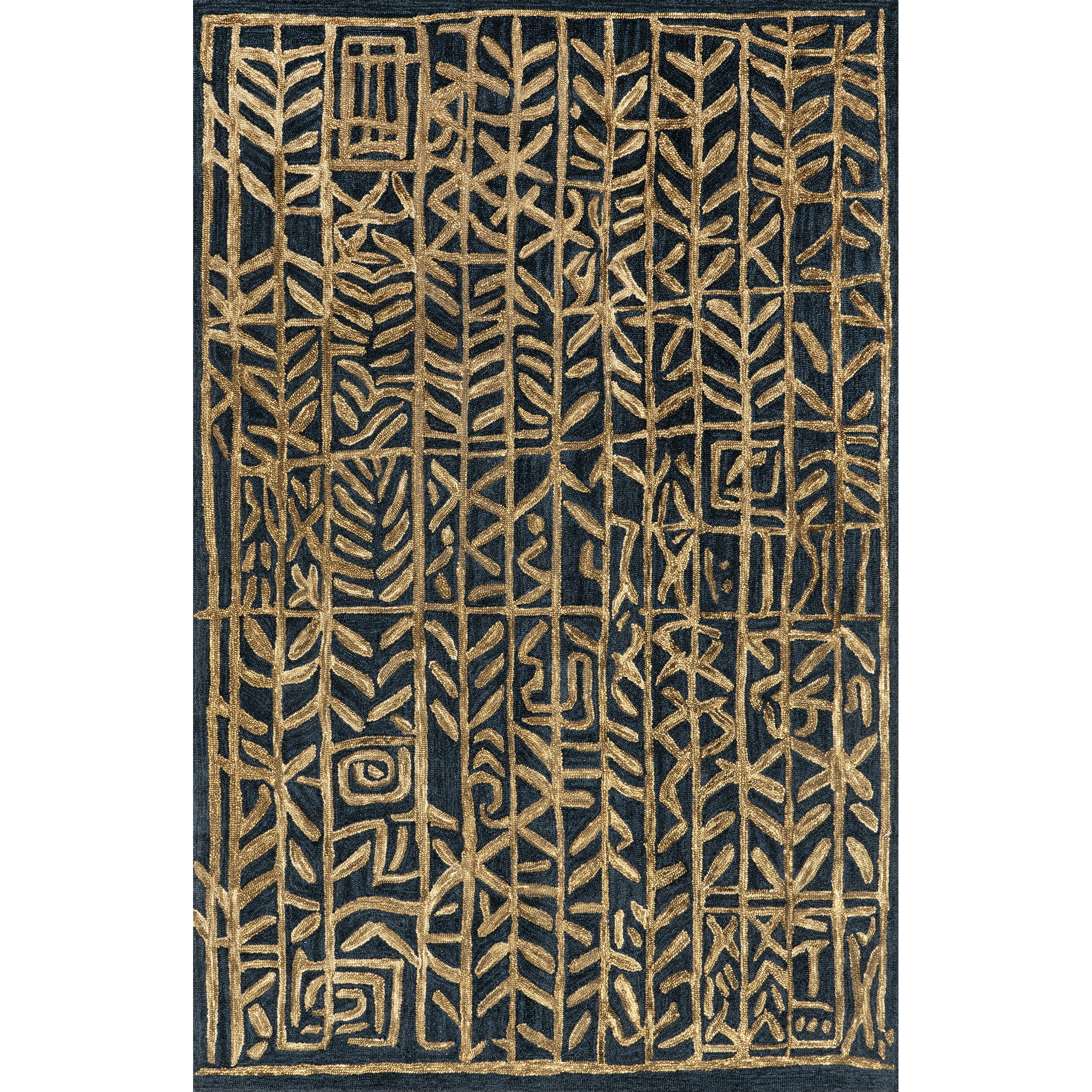 nuLOOM Véronique Transitional Vines Wool Area Rug, 8' x 10', Navy