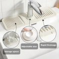 thumbnail image 3 of Faucet Protector and Drip Mat, Silicone Drain Mat for Kitchen Sink, 5 Tilt, 14*45cm, Off-White, 3 of 4