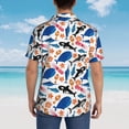 thumbnail image 6 of Balery Cute Sea Animals Print Men's Hawaiian Shirts Short Sleeve Beach Shirt Relaxed Fit Vacation Button Down Shirts-Small, 6 of 9