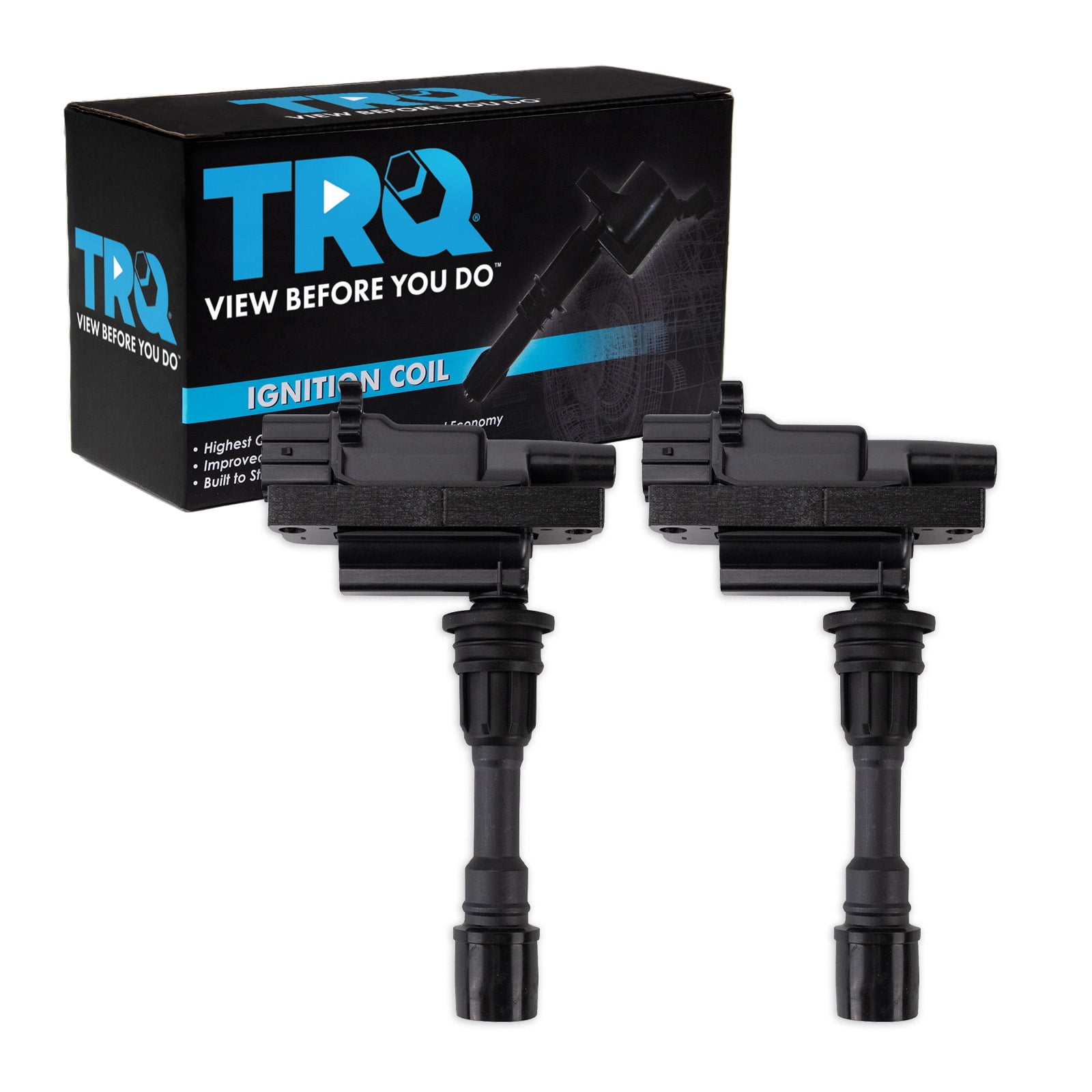 TRQ Square Ignition Coil 8 Piece Kit Set For Chevy Silverado GMC Pickup Truck V8 Ica61498 Fits Select 1999 2007 Chevrolet Silverado 2000 2006 Chevrolet T