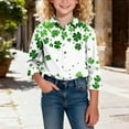thumbnail image 7 of KyCheLot Boys St Patrick's Day Shirt Printed Button down Shirts Casual Long Sleeve Blouse 3-16 Years, 7 of 7