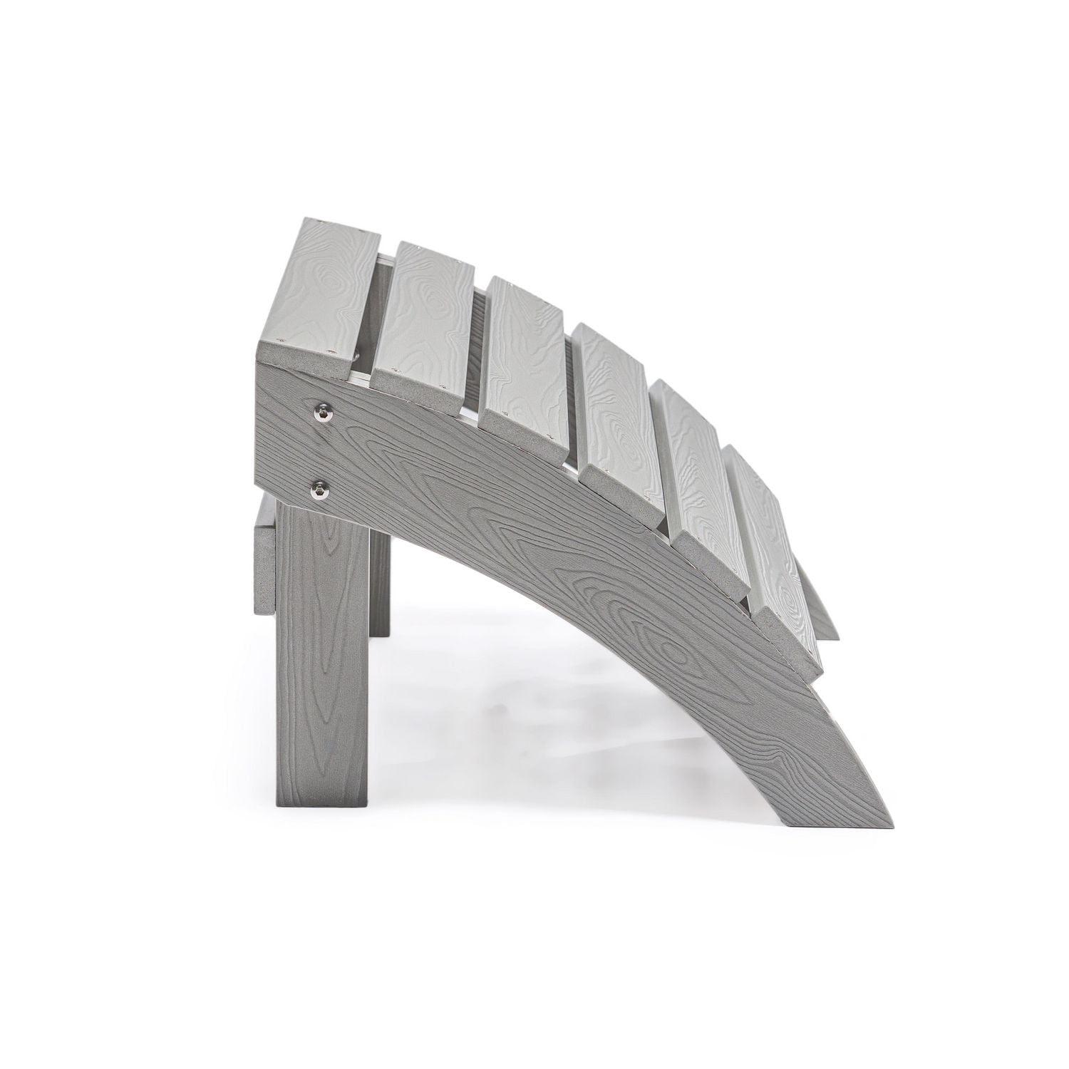 Repose-pieds extérieur Backyard Lifestyles – Polycarbonate, gris pâle – Résistant aux intempéries et protégé contre les UV