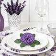 thumbnail image 5 of 25Pcs Realistic Artificial Dark Purple Dahlia and Rose Flowers with Stems, Fake Flowers for DIY Wedding Bouquets, Centerpieces, Bridal Shower and Home Decor, 5 of 6