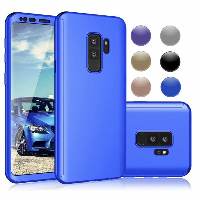 for Galaxy S10 / S10+ / S10e / S9 / S9+ / S8 / S8+ / S7 / S7 Edge / Note 9 / J4 / J6 Ultra Thin Premium Dual Layer Plastic Hard Case with Screen Protector Skin