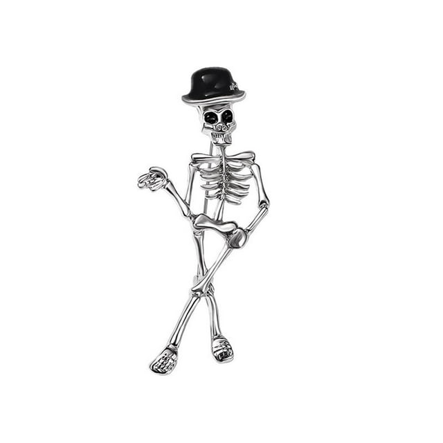 Disfraces de Halloween para Mujeres Broche de Cráneo de Mujer Cristal Espumante Joyería de Bicicleta de Mujer Accesorios de Disfraces de Halloween Joyería para Mujeres