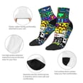 thumbnail image 5 of Lsque Geometry Dash Printed Crew Socks, Moisture-Wicking Socks, Athletic Socks for Men Breathable Cushion Socks Casual Sport Socks for Running Traveling, 5 of 6