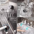 thumbnail image 4 of Suction Cup Bathroom Sink Shelf over Faucet, Suction Cup Shower Caddies, No-Drill Wall Mounted Storage Holder, Light Luxury Style Shower Caddy Suction Cup Shelf for Bathroom Kitchen (Gray), 4 of 7