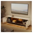 LED TV Stand for 50/55/60/65 inch TV, Modern Marble Wood Television