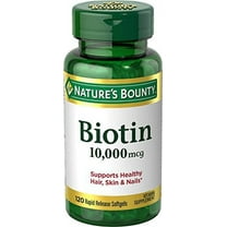 Natures Bounty Ultra Strength Biotin 10,000 Mcg Softgels - 120 Ea, 6 Pack