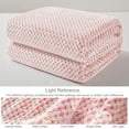 thumbnail image 3 of Exclusivo Mezcla Waffle Textured Mixed Pink Fleece Blanket, Super Soft and Warm 50"x70" Throw Blanket for Couch, Cozy, Fuzzy and Lightweight, 3 of 6