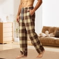 thumbnail image 6 of Xcmzpl Mens Buffalo Plaid Pajama Pants Soft Comfy Lounge PJs with Two Pockets Elastic Waist Lightweight Sleep Pants S-XXXL, 6 of 7