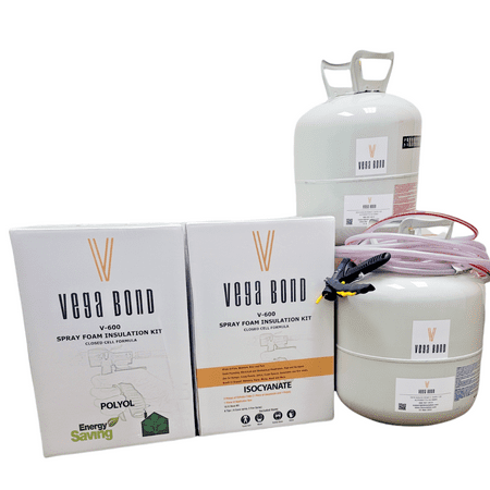 Vega Bond V600 Fast Rise Closed Cell Spray Foam Insulation Kit. 2 Part Foam Sealant 600BF