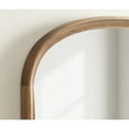thumbnail image 4 of Kate and Laurel Hatherleigh Modern Arched Wooden Wall Mirror, 34 x 28, Rustic Brown, Decorative Wood Basket Arch Mirror for Use as Vanity Bathroom Accent or Living Room Mantel Decor, 4 of 9