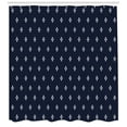 thumbnail image 3 of Ambesonne Dark Blue Shower Curtain, Navy Inspired Pattern, 69"Wx84"L, Dark Blue and White, 3 of 3