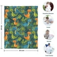 thumbnail image 4 of Green Cartoon Dinosaurs Jungle Pattern Blanket,Comfortable Soft Flannel Throw Blanket,All Season,Warm Lightweight Blankets for Sofa Bed Couch Living Room Chair,30"x40", 4 of 4