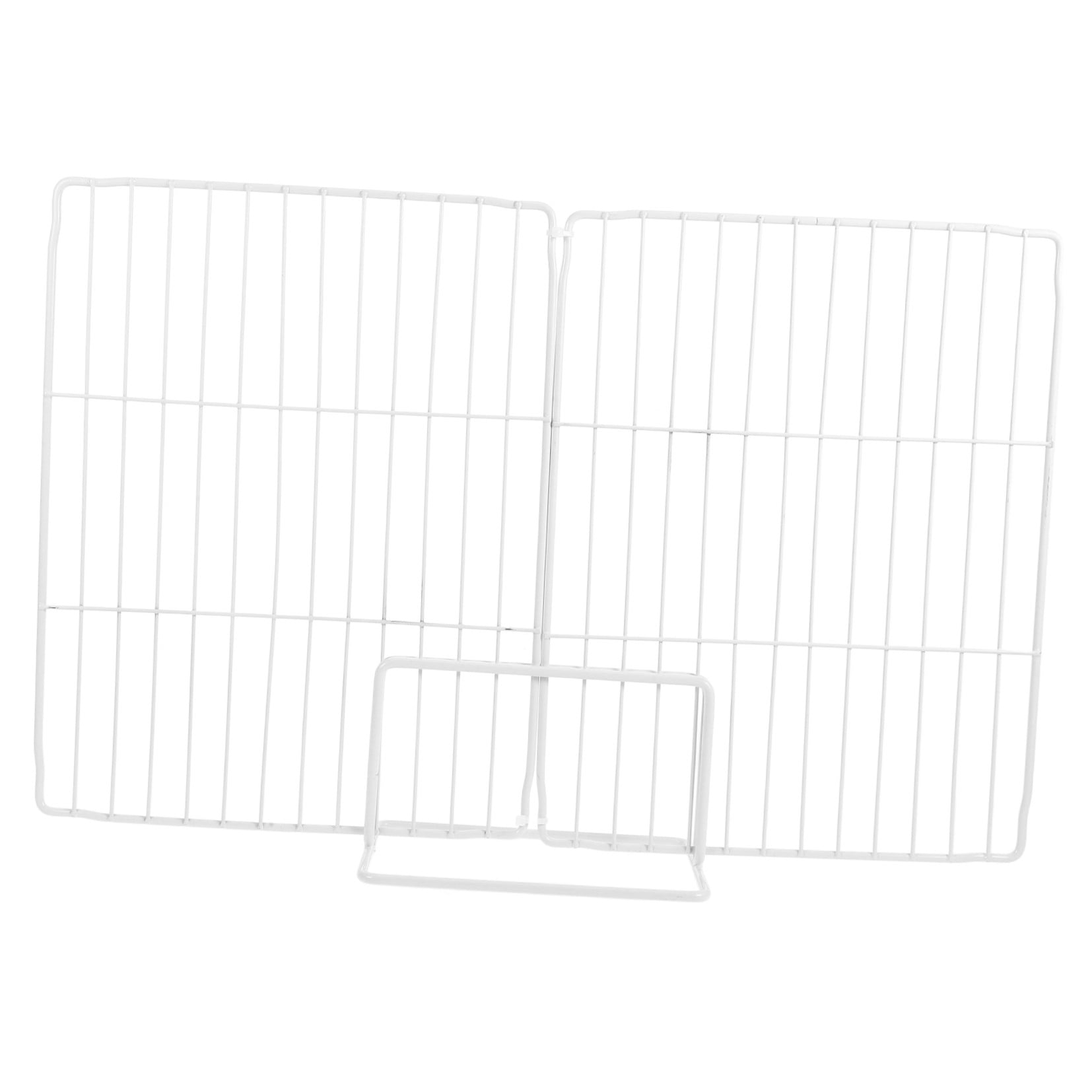 ETHZZLE Freezer Iron Mesh Shelf Divider White Adjustable Wire Partition for Easy Food Organization