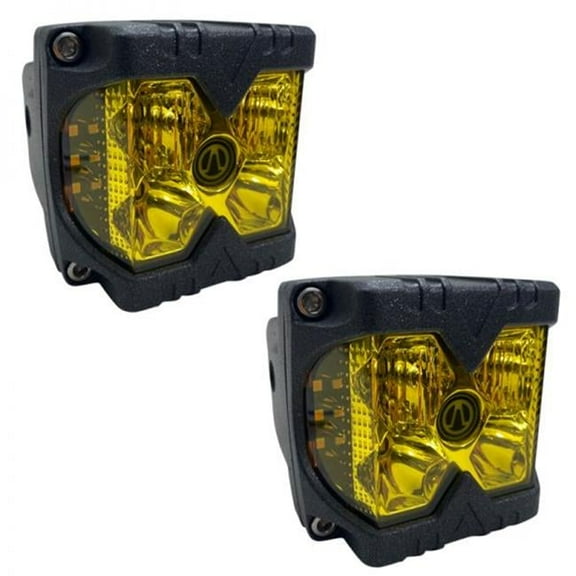 Race Sport Lighting RSPRS02SA 40W LED Auxiliary Cube Light with Profession Grade Amber Side Strobe