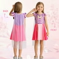 thumbnail image 6 of Benylion Rapunzel Princess Dress With Cape Girls Christmas Birthday Party Cosplay Costume Toddler Ruffle Sleeve Fancy Outfit for 2-3 years, 6 of 6