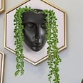 thumbnail image 2 of Pot de Fleurs Visage Créatif à Monter au Mur pour Extérieur Intérieur Noir, 2 of 9
