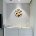 thumbnail image 5 of Yayeee Wall Clock Battery Operated 9.5" Silent Quartz Non-Ticking for Living Room Decor, Beige Retro Leaves, 5 of 8