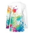 thumbnail image 4 of QUYUON Womens Long Sleeve Shirts Discount Half Zip Sweatshirts Women Tie Dyed Casual Crew Neck Long Sleeve Tops Quarter Zip Pullover Sweaters Soft Lightweight Sweatshirts Multicolor-W XL, 4 of 5
