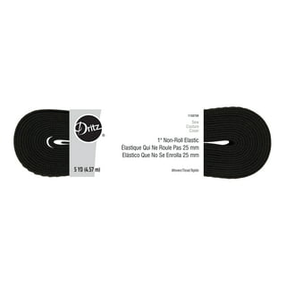 Black 200 Yard 1/4 inch Flat Elastic Band for Sewing – JounJip