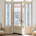 thumbnail image 2 of Blue Eucalyptus Leaves Window Privacy Film, Spring Summer Botanical Floral Static Cling UV Sun Blocking Heat Control Window Tint, Non-Adhesive One Way Windows Privacy Cover 17.7''x78.7'', 2 of 7