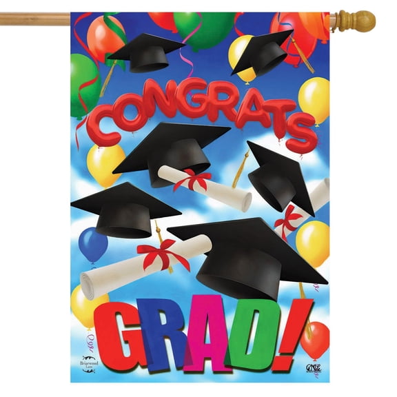 Briarwood Lane Congrats Graduation House Flag