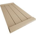 thumbnail image 6 of Ekena Millwork 22"W x 74"H Rustic Four Board Joined Board-n-Batten Rough Sawn Faux Wood Shutters w/End Batten (Per Pair), Primed Tan, 6 of 10