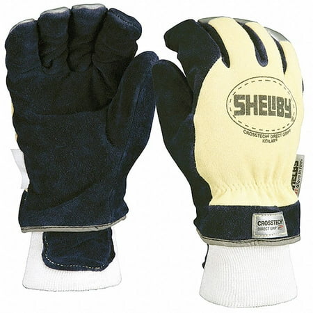 

Shelby Firefighters Gloves M Cowhide Lthr PR 5284M