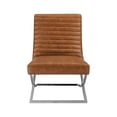 thumbnail image 7 of Art Leon Faux Leather Chair Upholstered Mid-Back Cognac, 7 of 7