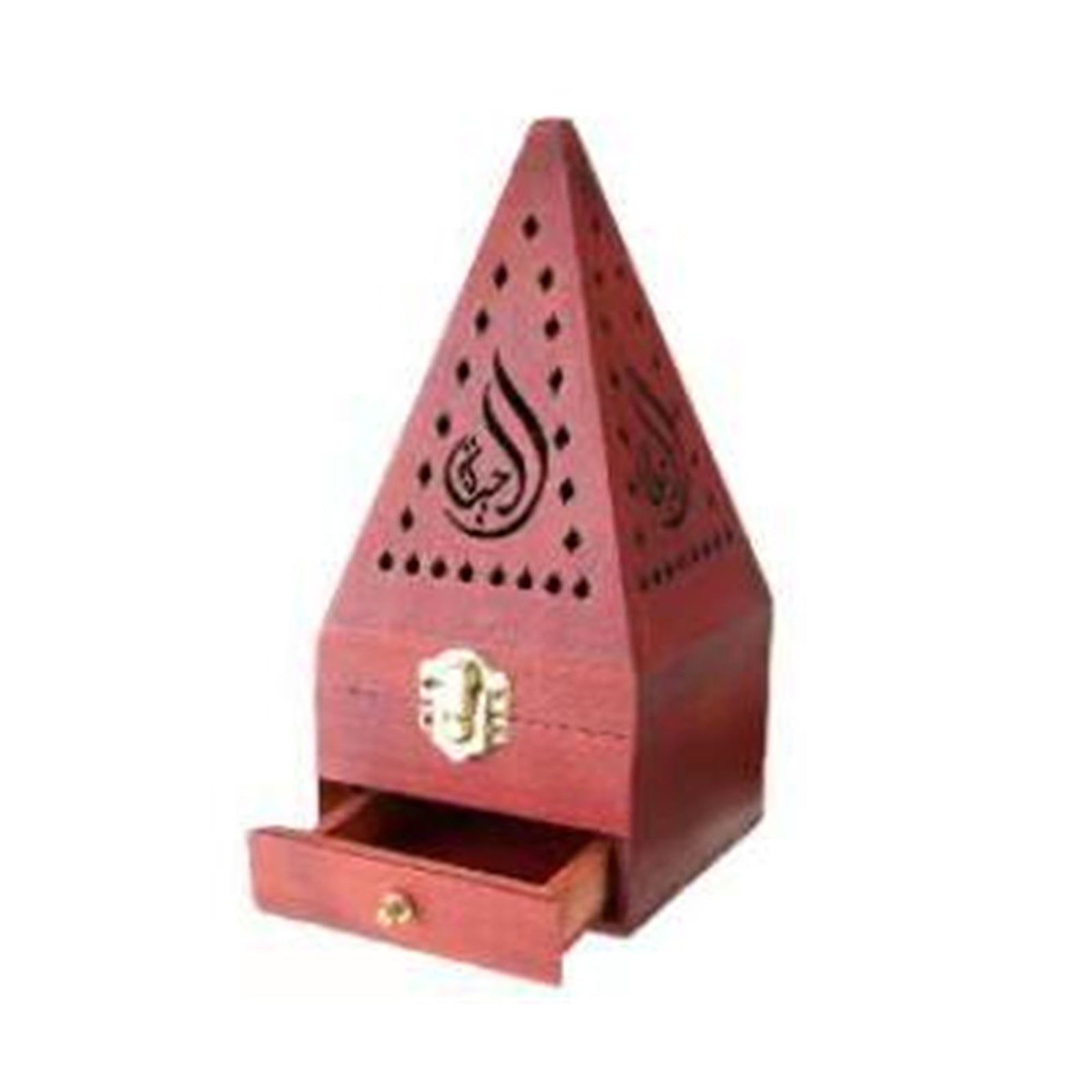 Box Burner Holder Ashcatcher Buddha Sheesham Wood Incense Cone Pyramid 