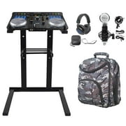 Hercules Universal DJ USB Bluetooth Controller+Stand+Mic+Headphones+CAMOPACK